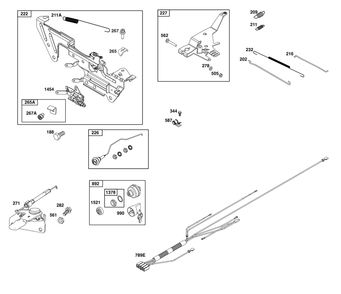 Controls Group Diagram and Parts List for 613477-0270-H7 400000 - 699999 Briggs and Stratton Engine